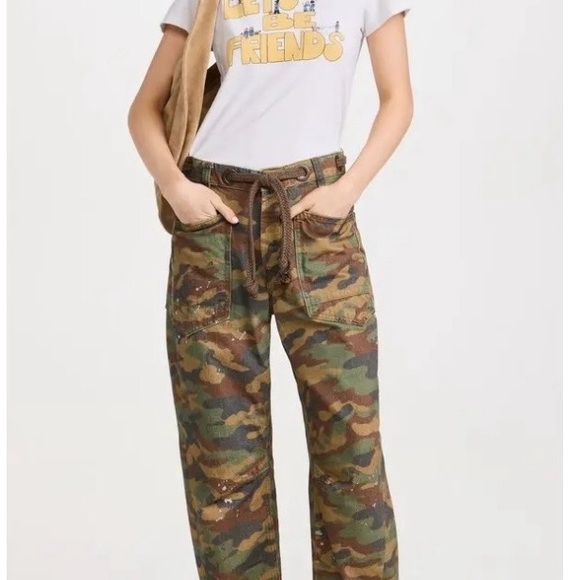 NWOT Free People Camouflage Pants - Picture 4 of 10